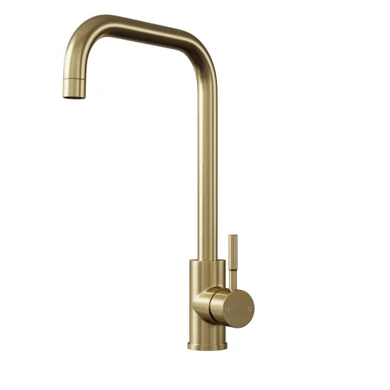 Top-Fix - Vito Square Kitchen Mixer - Brushed Brass