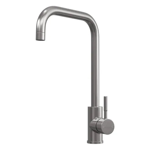 Top-Fix - Vito Square Kitchen Mixer - Brushed Steel