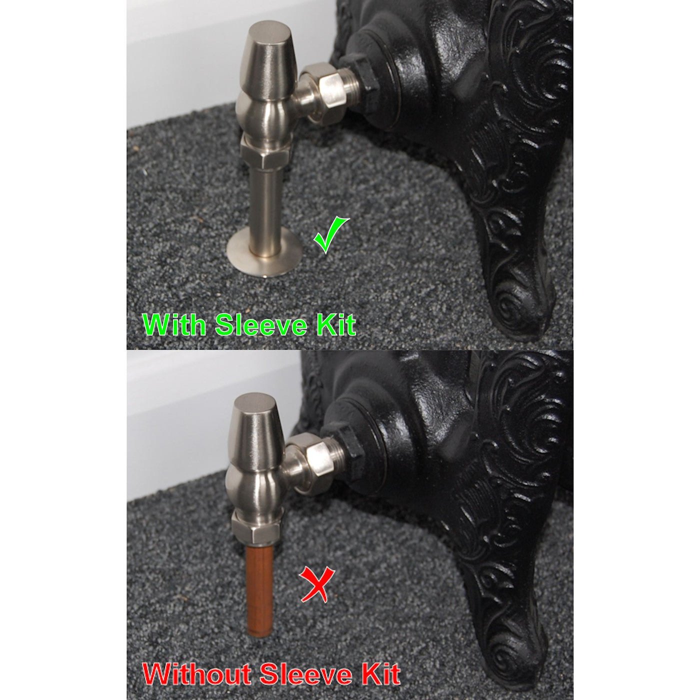 Plumber choice Anthracite Sleeving Kit 130mm (pair)