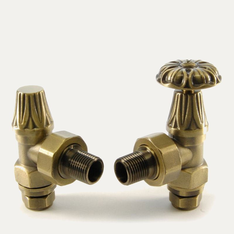 Plumbers Choice Abbey Angled Brass Radiator & Lock Shield – Tradeplumbing