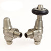 Plumbers Choice Admiral Angled Brass Traditional Thermostatic Radiator Valves