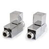 Plumbers Choice - Cube Straight Square Radiator Valve - Chrome