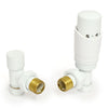 Plumbers Choice Delta Angled TRV White Thermostatic Radiator Valve