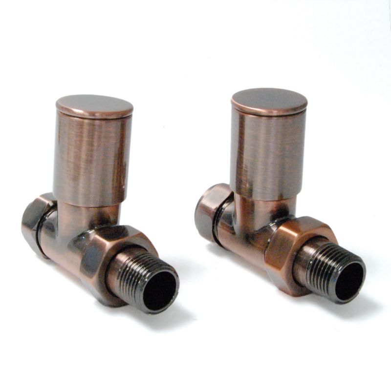 Plumbers Choice Milan Corner Brass Radiator Valves Pair Chrome