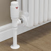 Plumbers Choice Realm Angled TRV All White Wheelhead & Lockshield