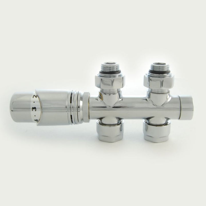 Plumbers Choice Realm Twin Straight Brass TRV Chrome