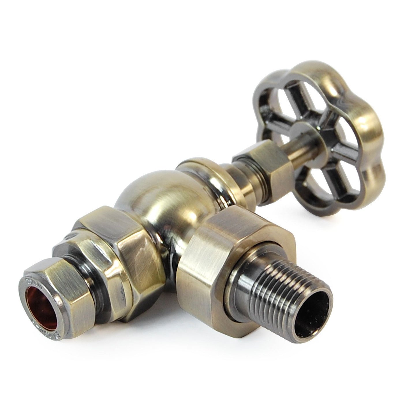 Plumbers Choice Rosa Angled Traditional Manual Radiator Valves