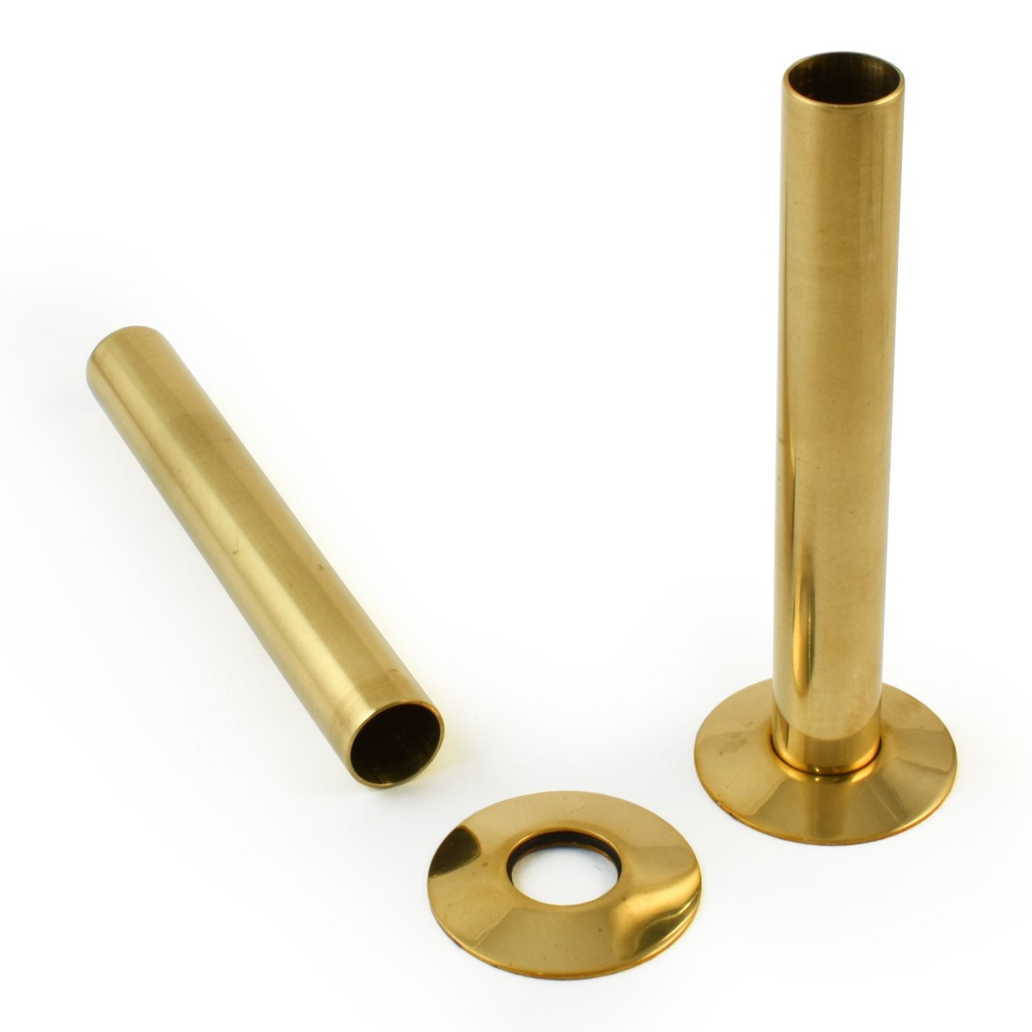Plumbers Choice Un - Lacquered Brass Sleeving Kit 130mm (pair)