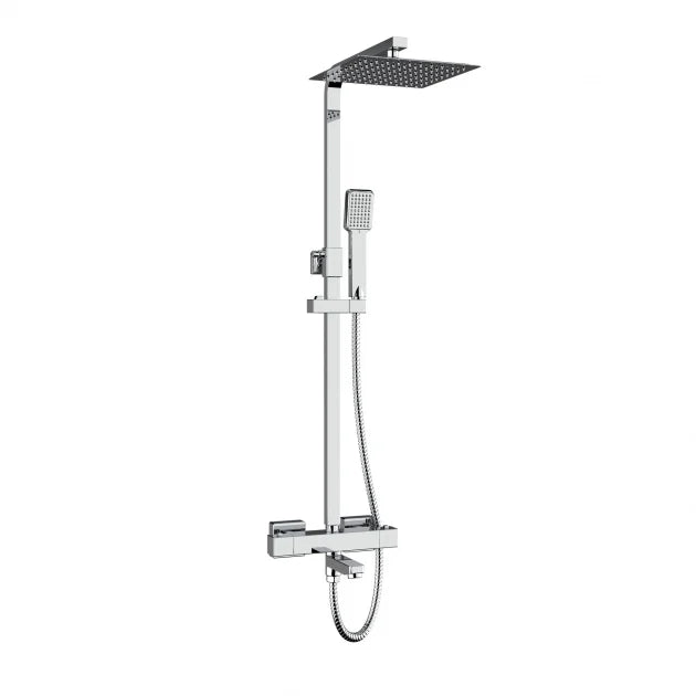 Kartell Pure Thermostatic Bar Shower with Rigid Riser and Bath Filler Spout