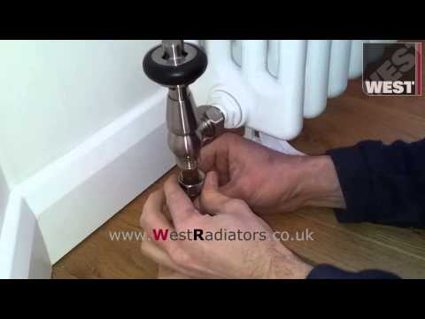 Plumbers Choice Antique Brass Radiator Valve Sleeving Kit pair