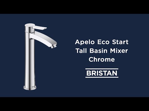 Bristan - Eco start Tall Basin Mixer with Clicker Waste - Chrome