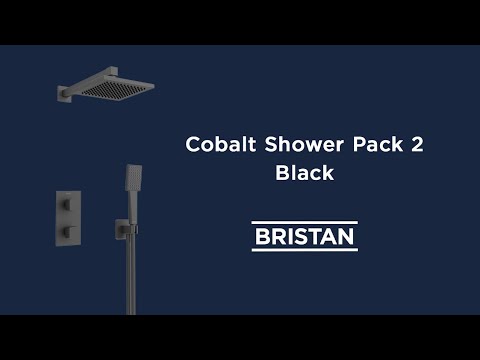 Bristan - Cobalt Shower Pack with Fixed Head and Wall Outlet Handset - Matt Black