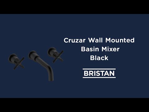 Bristan - Cruzar 3 Taphole Wall Mounted Basin Mixer - Matt Black