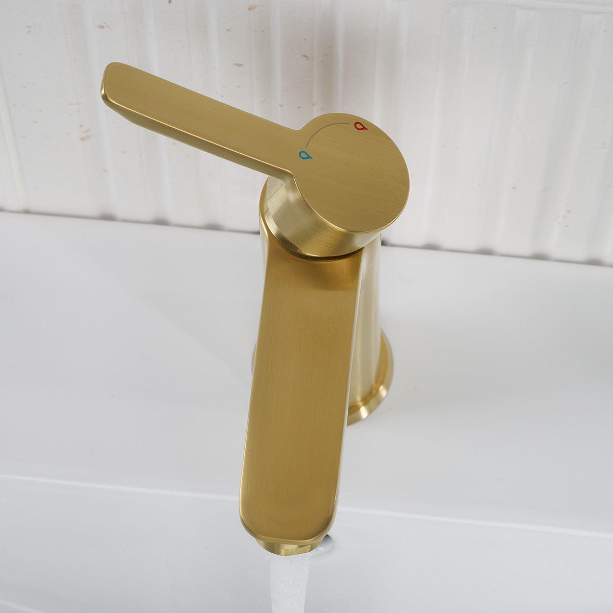 Bristan - Apelo Eco Start Basin Mixer with Clicker Waste - Brushed Brass