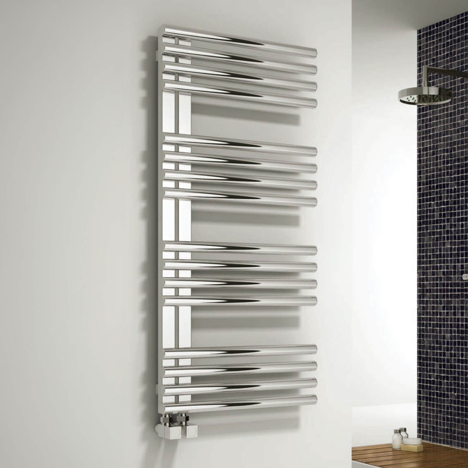 Reina Adora Polished Stainless Steel Designer Heated Towel Rail Radiator