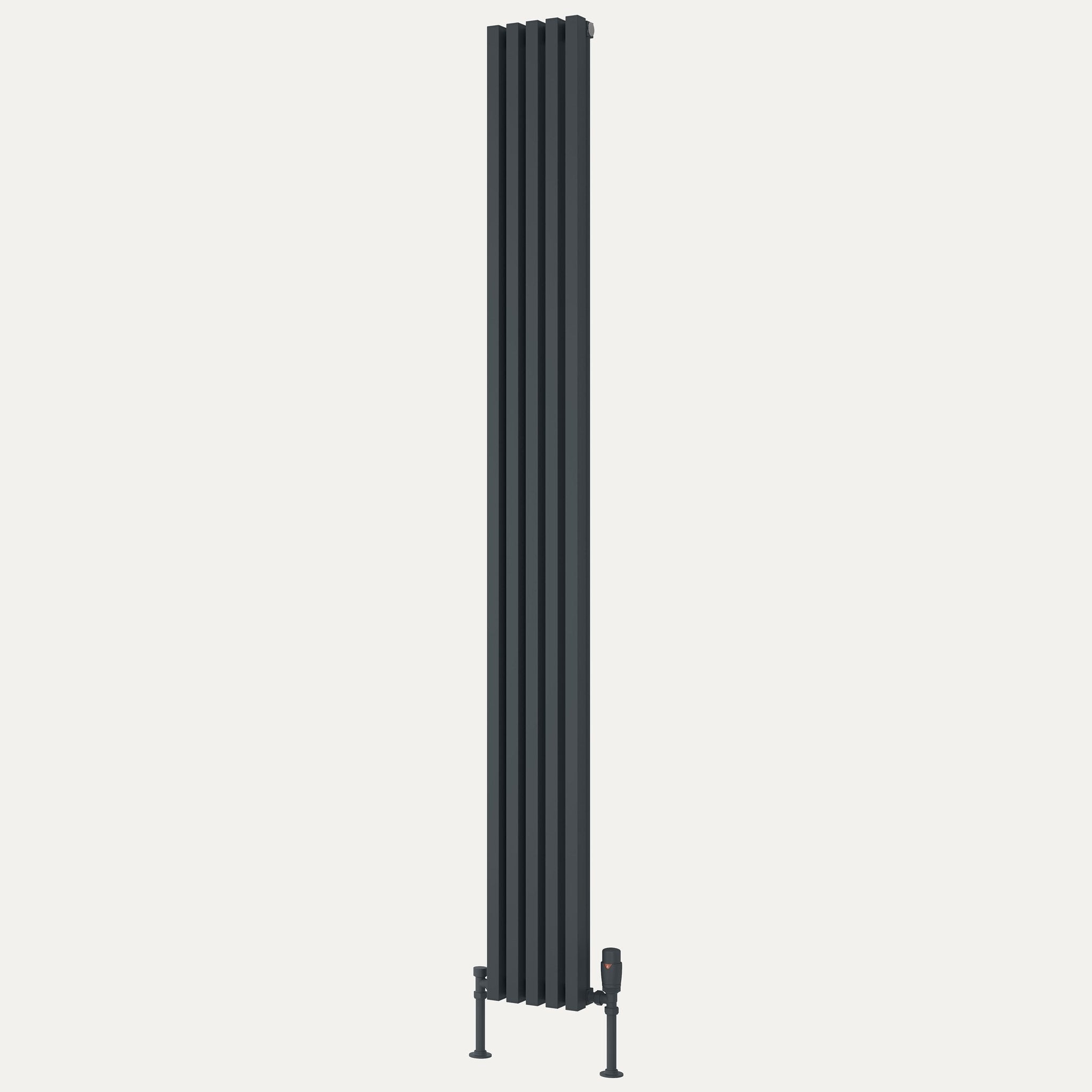 Reina Albano vertical aluminium radiator 1800mm x 190mm Anthracite