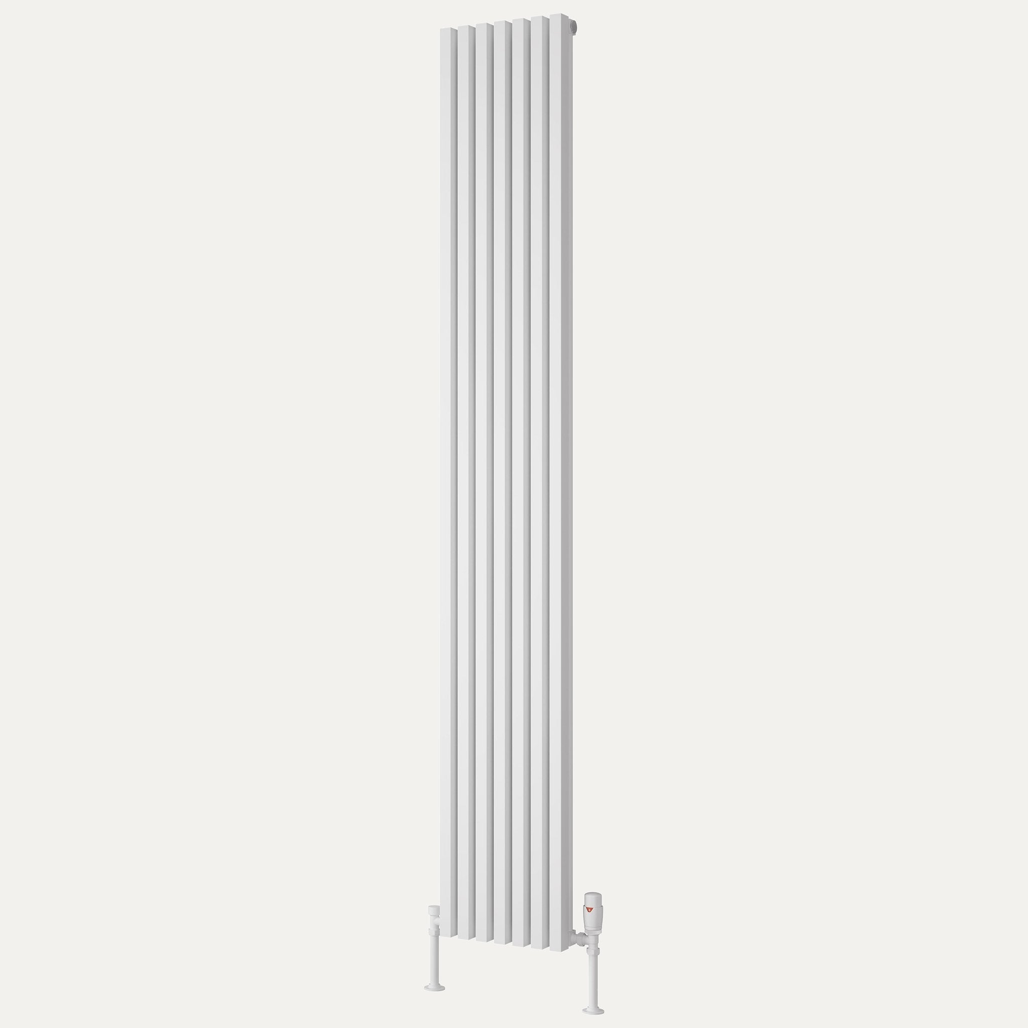 Reina Albano vertical aluminium radiator 1800mm x 270mm White