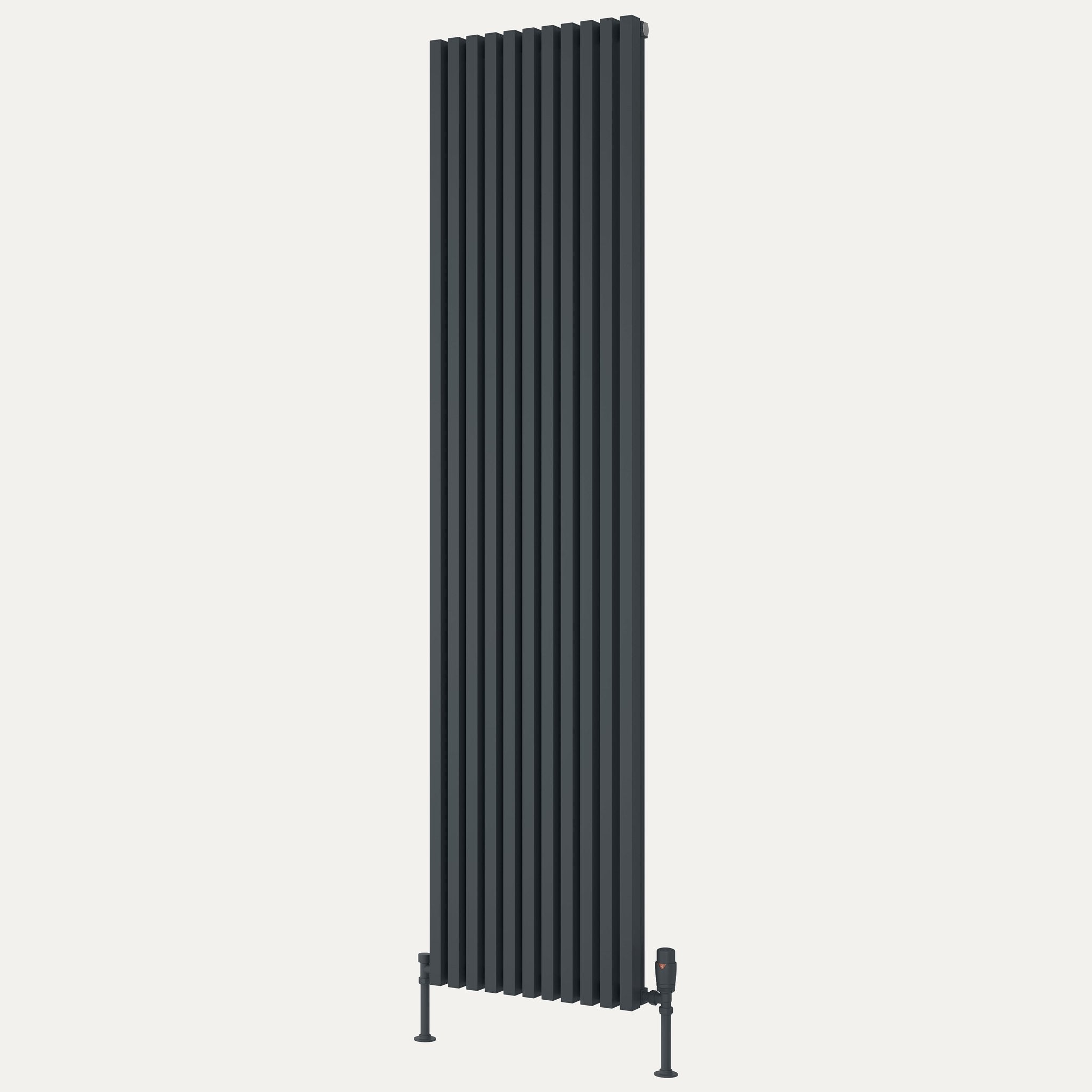Reina Albano vertical aluminium radiator 1800mm x 430mm Anthracite