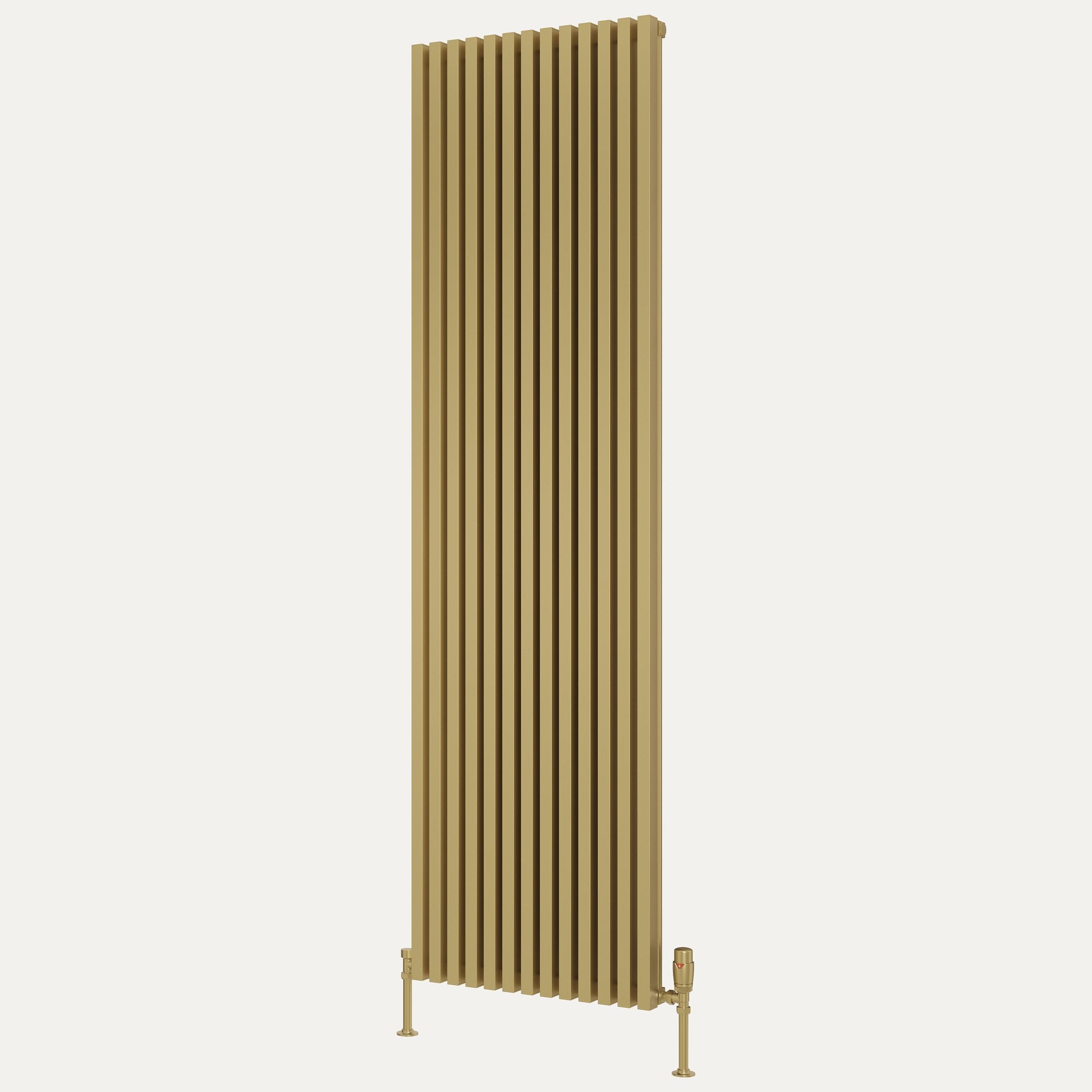 Reina Albano vertical aluminium radiator 1800mm x 510mm Brass