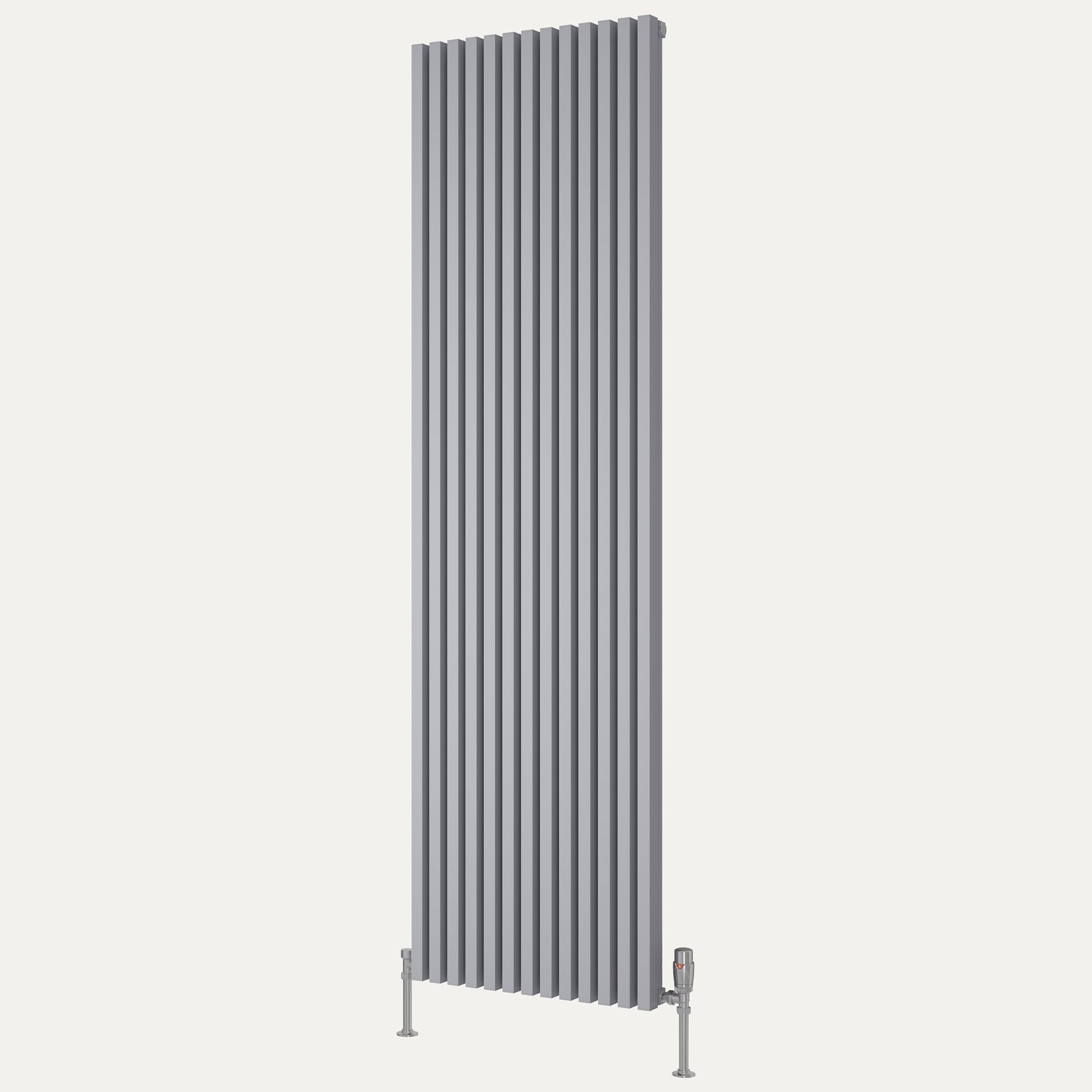 Reina Albano vertical aluminium radiator 1800mm x 510mm Silver