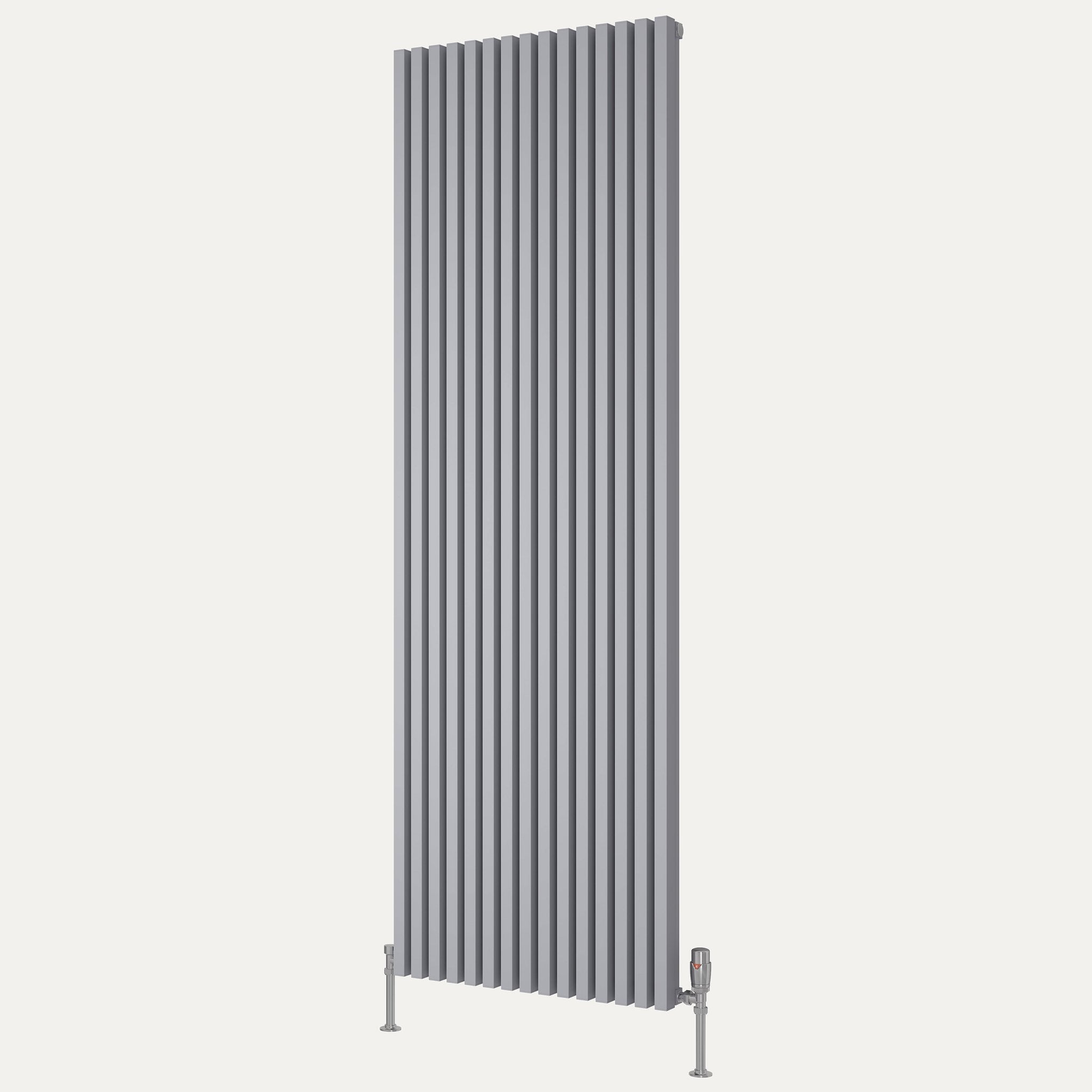 Reina Albano vertical aluminium radiator 1800mm x 590mm Silver