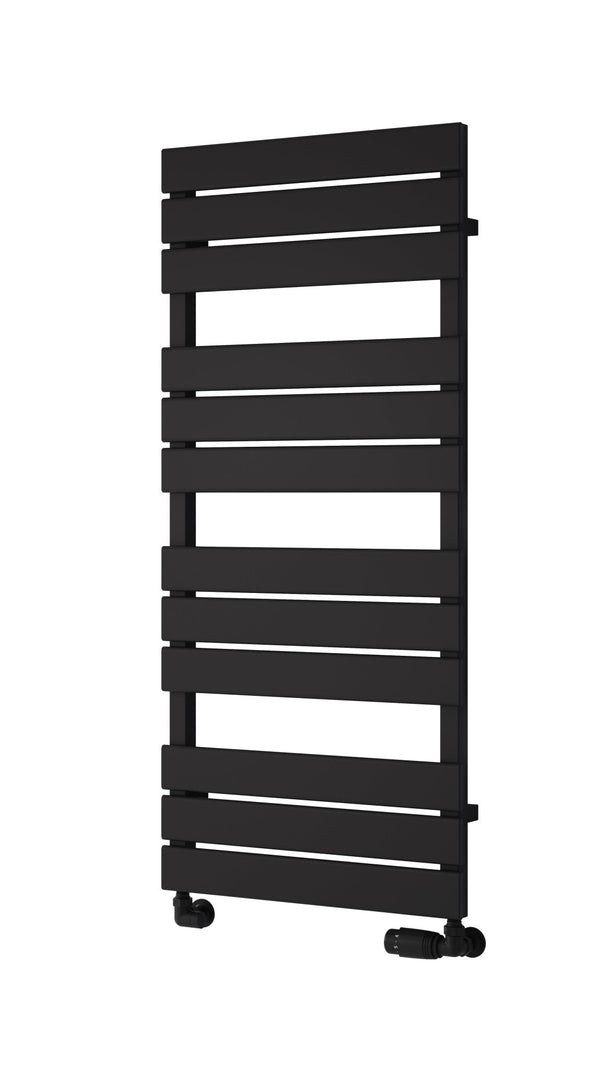 Reina Avola Black Flat Panel Heated Towel Rail Radiator