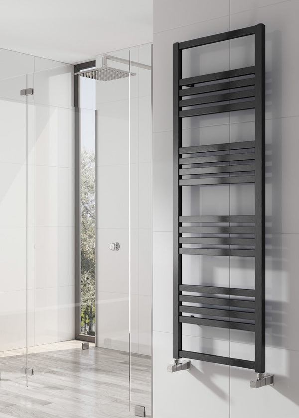 Reina Bolca Anthracite Aluminium Heated Towel Rail Radiator
