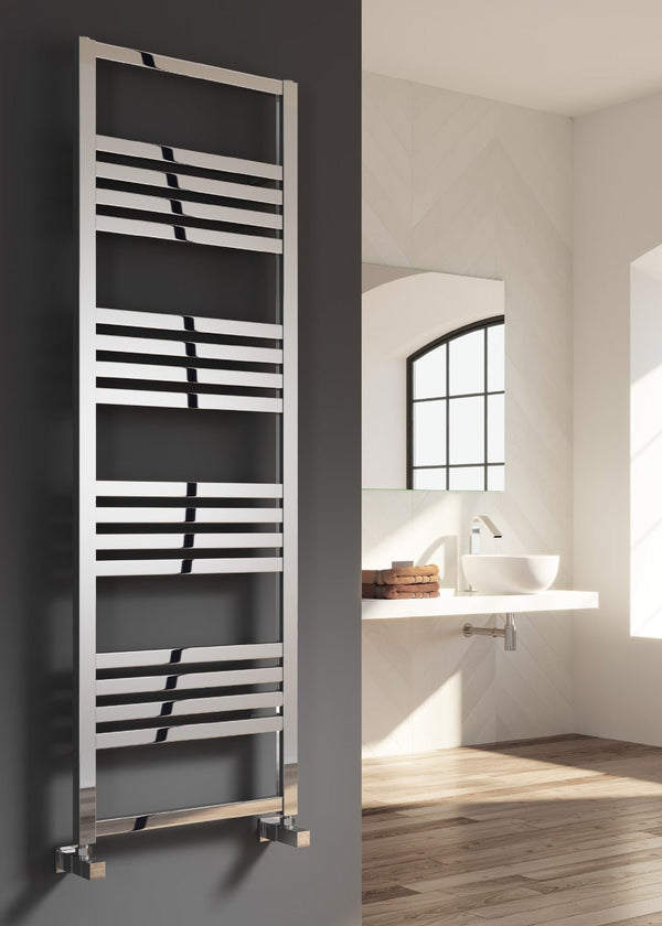 Reina Bolca Brushed Aluminium Heated Towel Rail Radiator