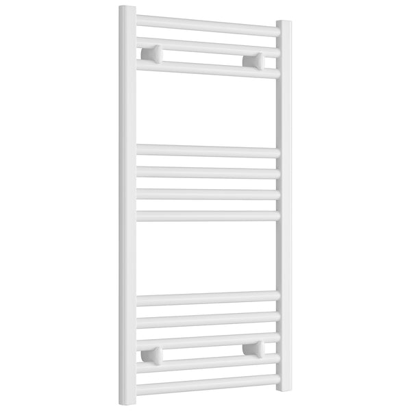 Reina Capo White Vertical Straight Heated Towel Rail Radiator