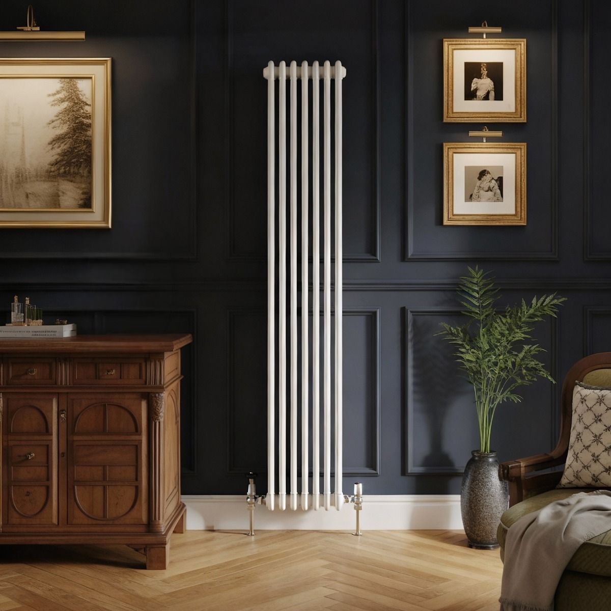Traderad - Paragon 3 Column Vertical Radiator - White