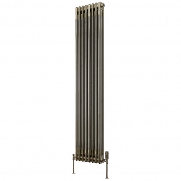 Reina Colona Steel Raw Metal Lacquer Vertical Column Radiator, Central Heating