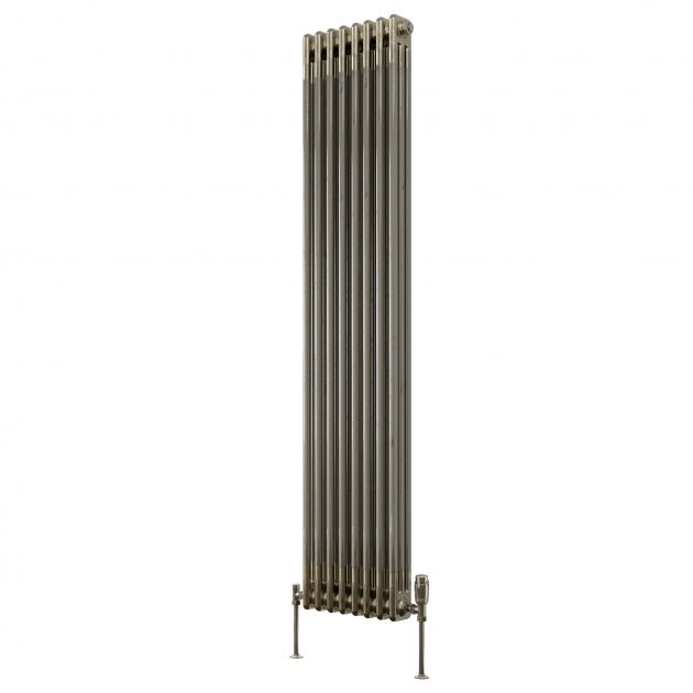 Reina Colona Steel Raw Metal Lacquer Vertical Column Radiator, Central Heating