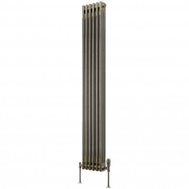 Reina Colona Steel Raw Metal Lacquer Vertical Column Radiator, Central Heating