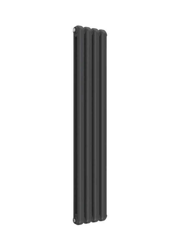 Reina Coneva Steel Anthracite Vertical Designer Radiator, Central Heating