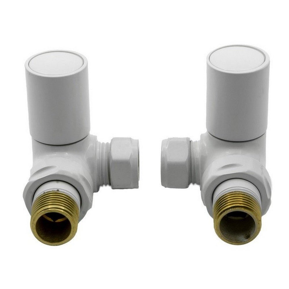 Reina Crova Corner Steel Radiator & Towel Rail Valve White
