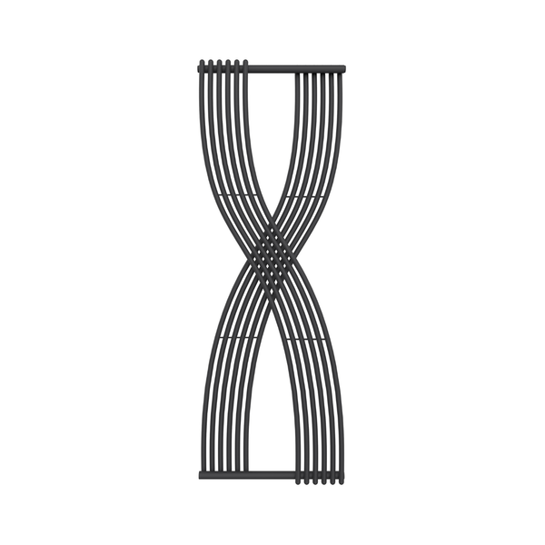 Reina Dimaro Steel Anthracite Vertical Designer Radiator - Central Heating