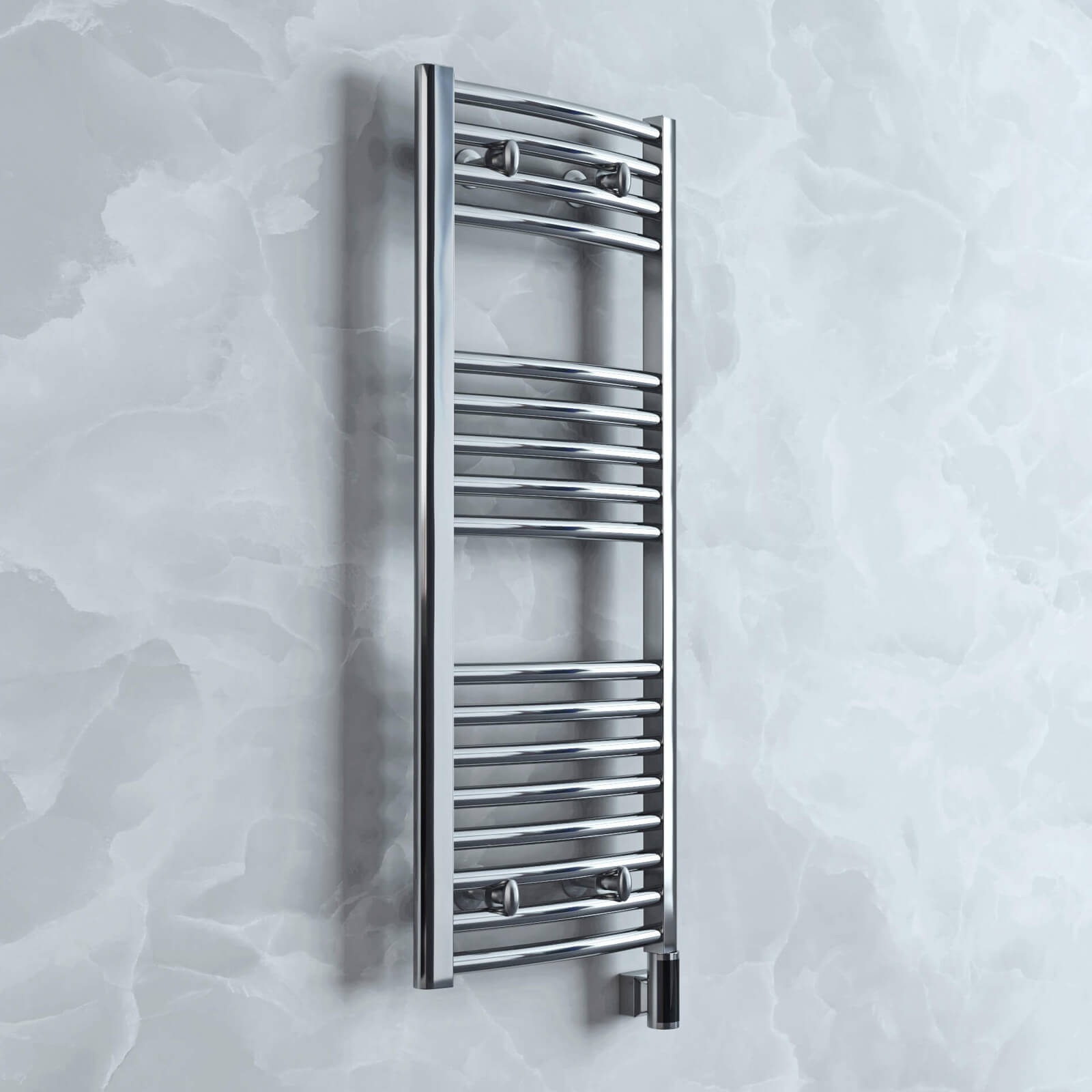 Reina Diva Steel Flat/Straight White Heated Towel Rail Radiator