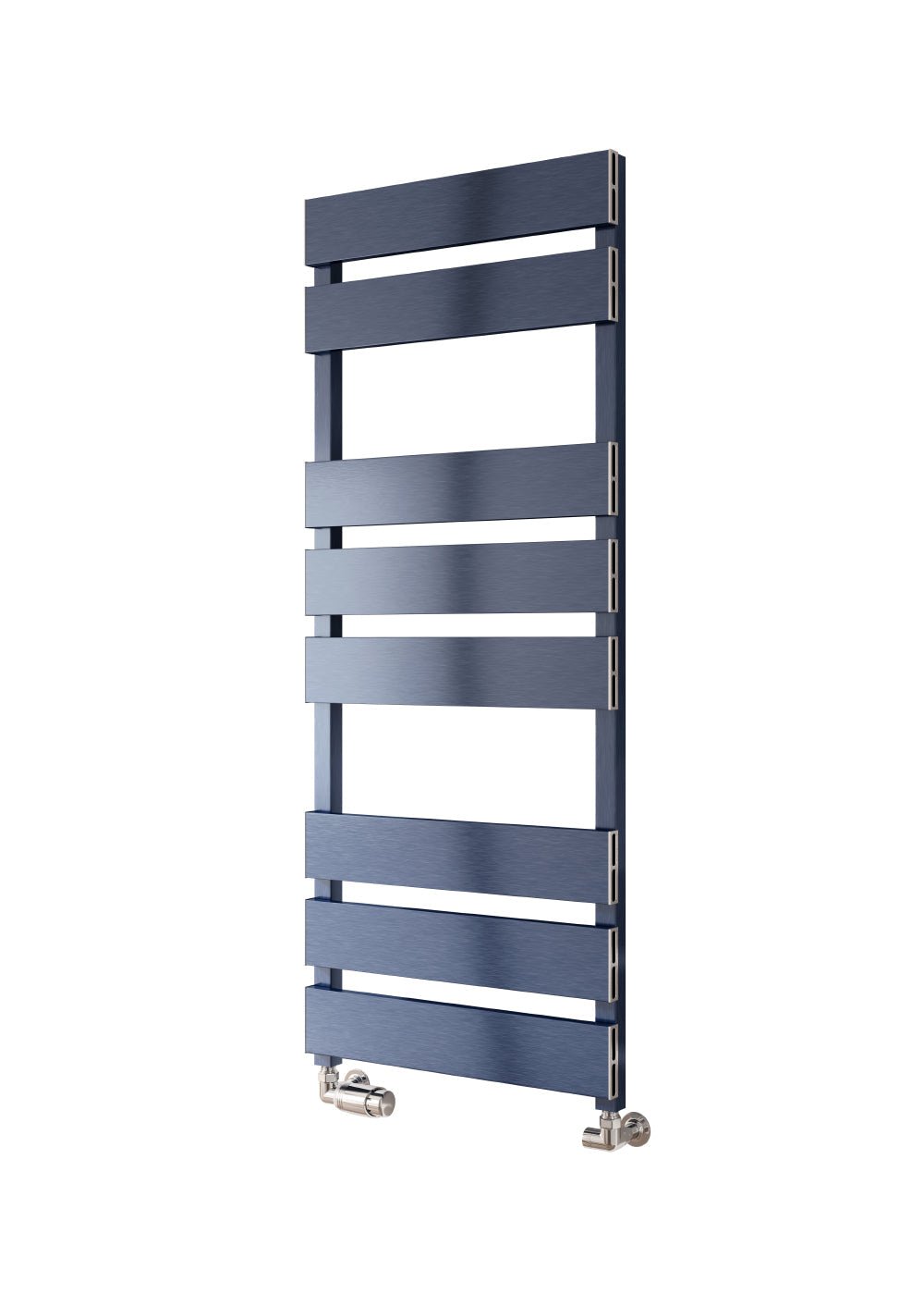 Reina Fermo Aluminium Blue Satin Heated Towel Rail Radiator
