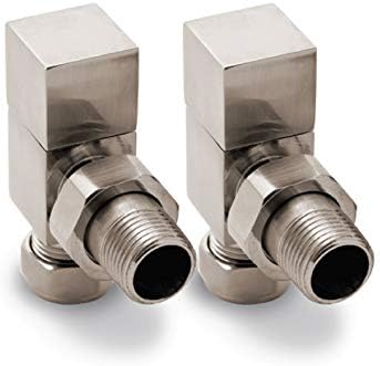 Reina Loge Angled Steel Radiator & Towel Rail Valve Chrome Brushed