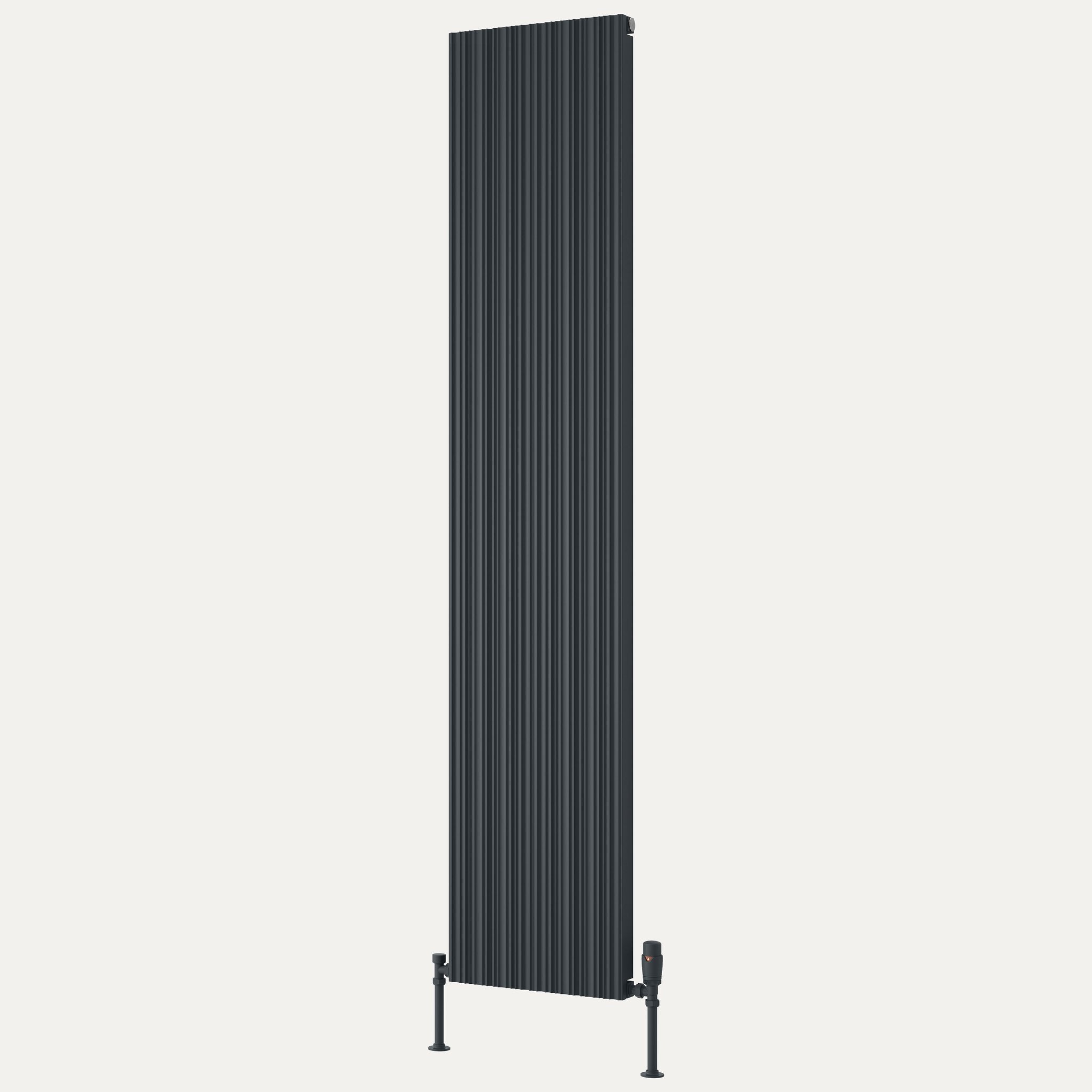 Reina Melvin vertical aluminium radiator 1800mm x 360mm Anthracite