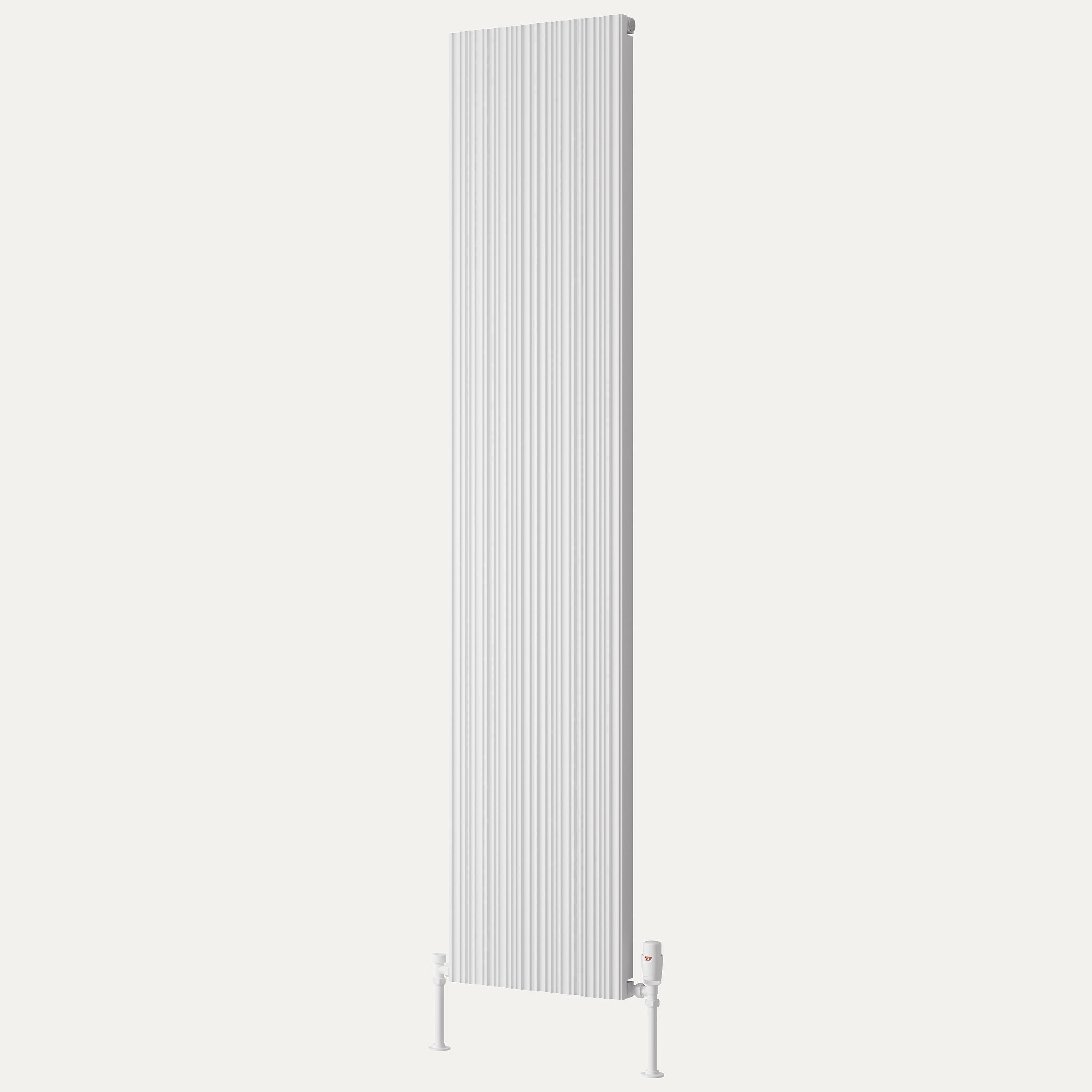 Reina Melvin vertical aluminium radiator 1800mm x 360mm White