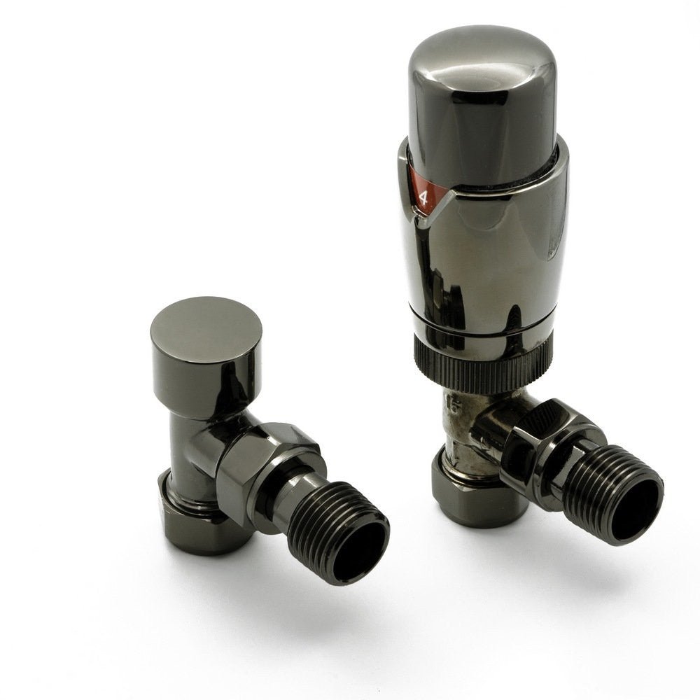 Reina Modal Trv Angled Steel Radiator & Towel Rail Valve Bronze Oiled