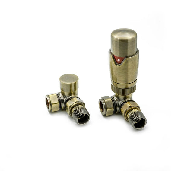 Reina Modal Trv Corner Steel Radiator & Towel Rail Valve Bronze Brushed