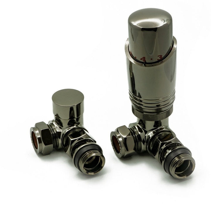 Reina Modal Trv Corner Steel Radiator & Towel Rail Valve Bronze Oiled