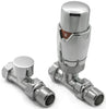 Reina Modal Trv Straight Steel Radiator & Towel Rail Valve Chrome Polished