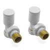 Reina - Portland Angled Steel Radiator & Towel Rail Valve - White