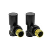 Reina - Portland Premium Stylish and Durable Angled Radiator Valves - Black