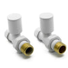 Reina - Portland Straight Steel Radiator & Towel Rail Valve - White