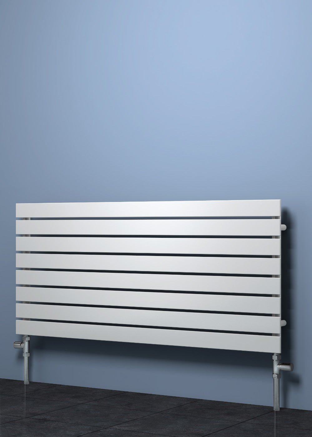 Reina Rione Steel Single/Double White Horizontal Designer Radiators