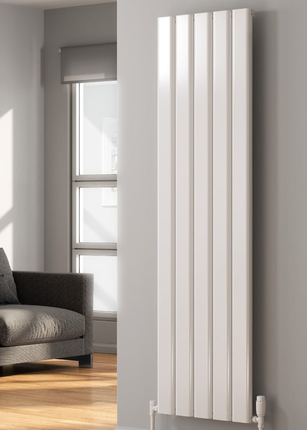 Reina Vicari White Single/Double Vertical Aluminium Radiator